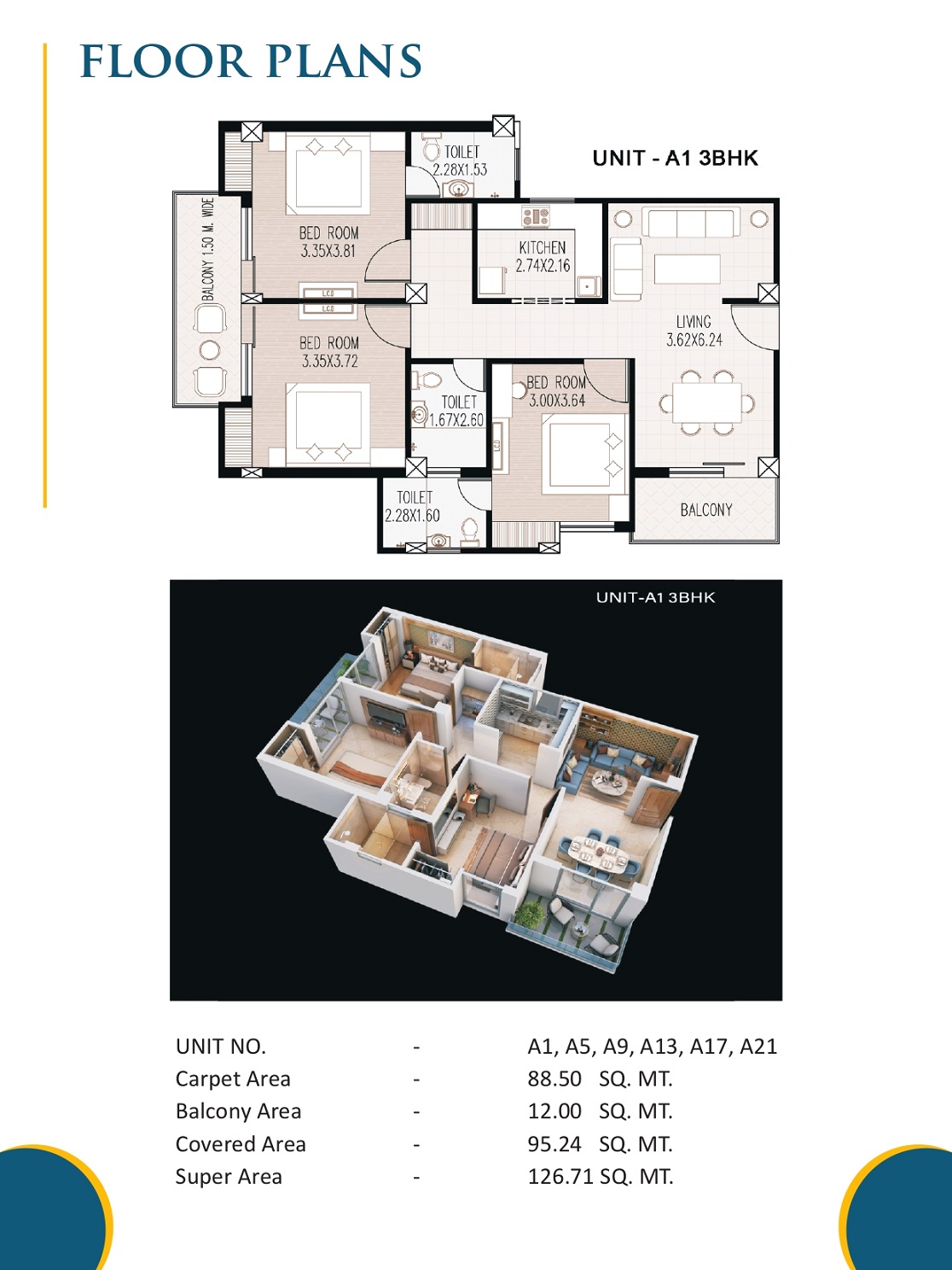 Unit- A1 3BHK