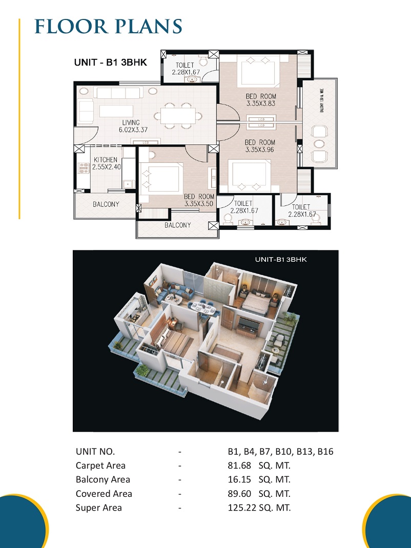 Unit- B1 3BHK